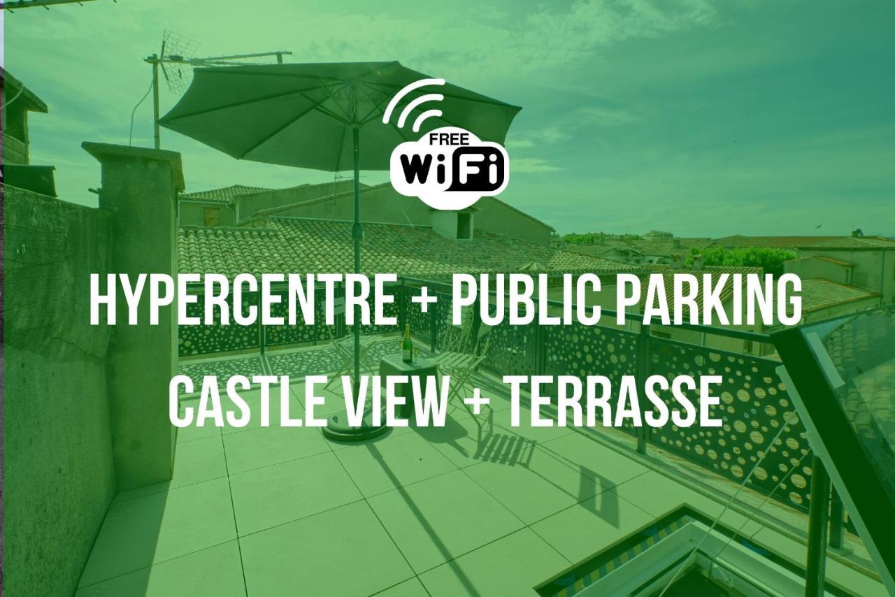 Mon Toit Carcassonnais •Hypercentre •Terrasse •Vue Carcassonne Exterior foto